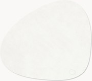 Handgemaakte asymmetrische leren placemats Curve, 4-delig