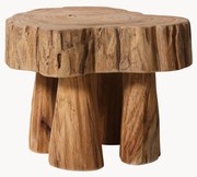 Handgemaakte kruk Log van teakhout