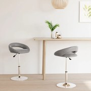 vidaXL Eetkamerstoelen draaibaar 2 st kunstleer grijs