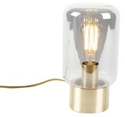 Design messing met smoke glas tafellamp - Bliss Cute Design, Modern E27 cilinder / rond rond Binnenverlichting Lamp