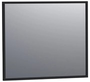 Brauer Onyx rechthoekige spiegel 80x70cm zwart geborsteld