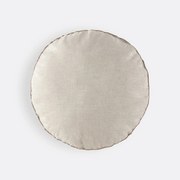 Rond kussen in gewassen linnen, Onega