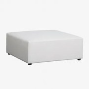 Poef Van 90x90 Cm Voor Modulaire Bank Kata Stof Crème Beige - Sklum