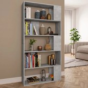 vidaXL Boekenkast/kamerscherm 80x24x159 cm bewerkt hout betongrijs