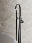 Saniclear Iron Curved Pro vrijstaande badkraan verouderd ijzer - gunmetal