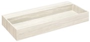 Saniclear White Travertin marmer wastafel 100x46cm zonder kraangat