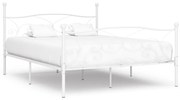 vidaXL Bedframe met lattenbodem metaal wit 180x200 cm