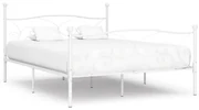 vidaXL Bedframe met lattenbodem metaal wit 180x200 cm