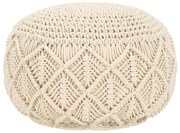 vidaXL Poef macramé handgemaakt 45x30 cm katoen