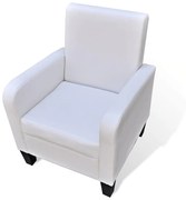 vidaXL Fauteuil kunstleer wit