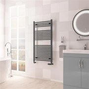 Eastbrook Biava multirail handdoekradiator 60x110cm 695W antraciet