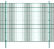 vidaXL Dubbelstaafmatten en palen 2008x1830 mm 2 m groen