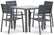 Tuinset 4 personen 85 cm Aluminium Grijs Lifestyle Garden Furniture Stella/Venustas