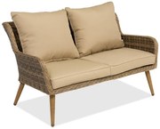 Tweezits technorattan bank voor het terras Bilbao Garden Point bruin