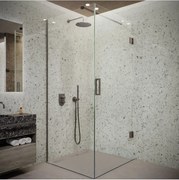 Saniclear Modern Iron douchecabine 90x90 met 90cm deur verouderd ijzer - gunmetal
