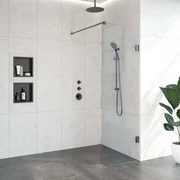 Brauer JC profielloze inloopdouche 70cm gunmetal geborsteld
