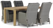 Tuinset 4 personen 180 cm Wicker Grijs Garden Collections Kingston/Bristol