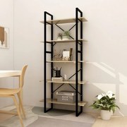 vidaXL Boekenkast met 5 schappen 80x30x175 cm spaanplaat sonoma eiken