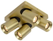 Lucide Nigel plafondlamp 4x 5W goud mat