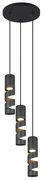 Moderne hanglamp zwart 3-lichts - Stream Modern GU10 rond Binnenverlichting Lamp