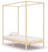 vidaXL Hemelbedframe massief grenenhout 90x200 cm