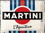 Metalen bord Martini L'Aperitivo Racing Stripes