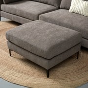 Rechthoekige Hocker Grijsbruin Stof