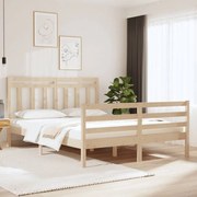 vidaXL Bedframe massief hout 150x200 cm 5FT King Size