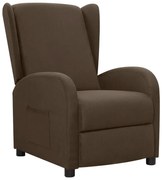 vidaXL Fauteuil verstelbaar stof bruin