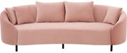 Goossens Bank Ragnar roze, stof, 3-zits, modern design