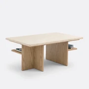 Mesa de centro Laukaa Metal/Aglomerado 100x60x45 cm roble rústico/negro Mesa de centro Laukaa Metal/Aglomerado 100x60x45 cm roble rústico/negro