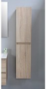 Basic Line Bella hoge kast greeploos 2 deuren 145x30x30cm Eiken Flat Pack SWFPHKEI