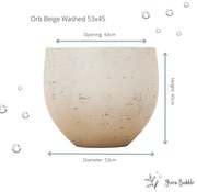 Pot Jumbo Orb Beige Washed