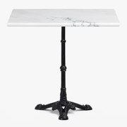 Roma Marmeren Bartafel Wit Marmer & Vierkant & Zwart - Sklum