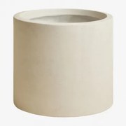 Aurevi Betonnen Buitenbloempot Ø35 Cm & Gebroken Wit - Sklum