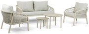 Stoel en Bank Loungeset 5 personen Aluminium/rope Taupe  Lifestyle Garden Furniture Biagio
