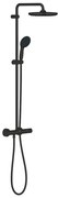 GROHE Vitalio Start 250 Regendoucheset - hoofddouche 25cm - ronde handdouche - 2 straalsoorten - met douchethermostaat - mat zwart 266772431