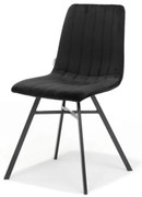 Eetkamerstoel - Dex - stof Velours zwart