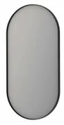 INK SP20 spiegel - 100x4x50cm ovaal in stalen kader - geborsteld metal black 8409471