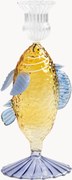 Handgemaakte kaarshouder Fish van borosilicaatglas