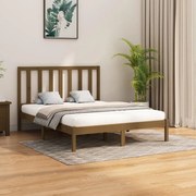 vidaXL Bedframe massief hout honingbruin 140x200 cm