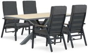 Tuinset 4 personen 181 cm Aluminium Grijs Lifestyle Garden Furniture Marseille/Palermo