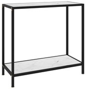 vidaXL Wandtafel 80x35x75 cm gehard glas wit