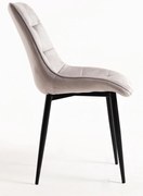 Set van 4 fluwelen Cade Stoelen