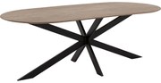 Goossens Excellent Eettafel Floyd, Semi rond 180 x 100 cm