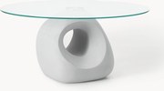Ronde eettafel Linus met glazen tafelblad, in verschillende formaten