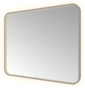 Hotbath &More Soft Square rechthoekige spiegel 100x80cm geborsteld gunmetal PVD