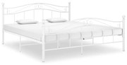 vidaXL Bedframe metaal wit 140x200 cm