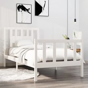 vidaXL Bedframe massief hout wit 90x190 cm 3FT Single