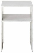 Richmond Interiors Moran Marmeren Nachtkastje Beige Wit - 35.5x35.5x51cm.